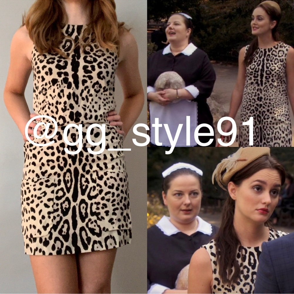 Dolce & Gabbana leopard print shift dress ASO Gossip Girl